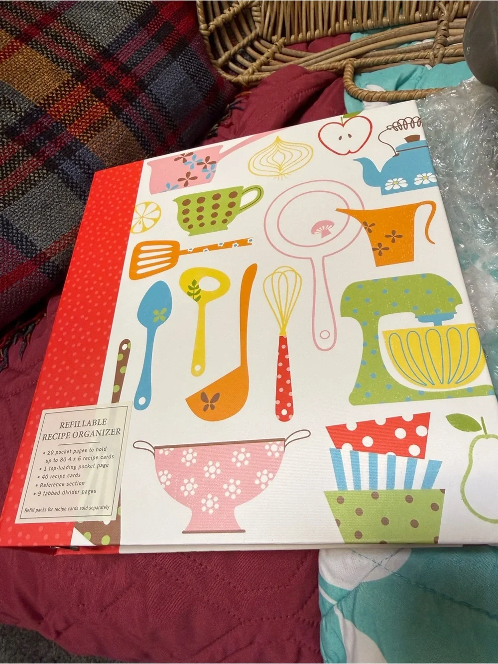 NWT Recipe Organizer & Ceramic Bread Loaf Pan Gift Set